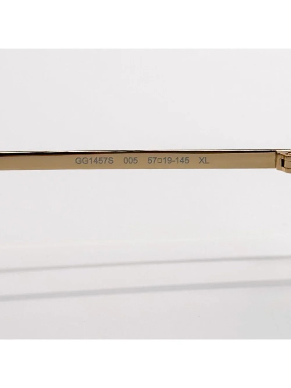 New Gucci Gold Green Square Unisex Sunglasses GG1457S 005